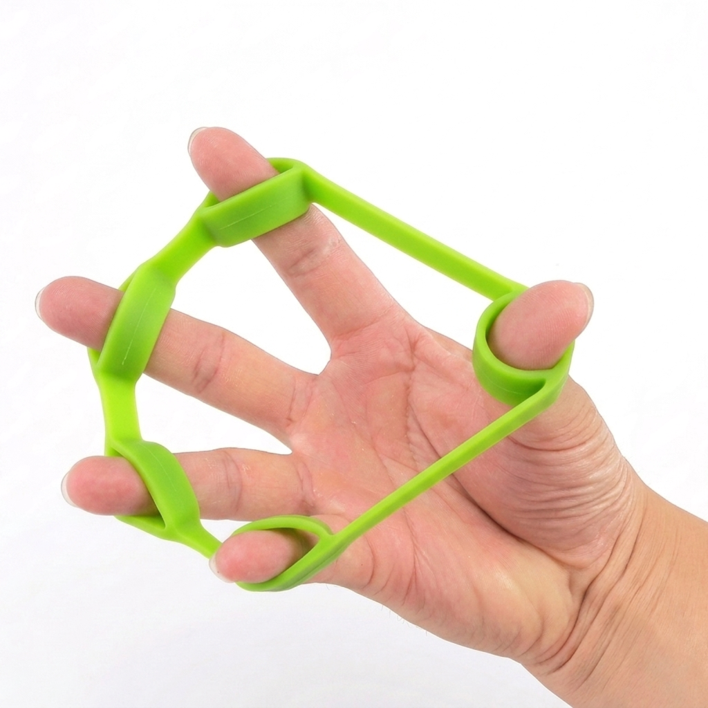 X Extender GREEN finger extensor trainer.